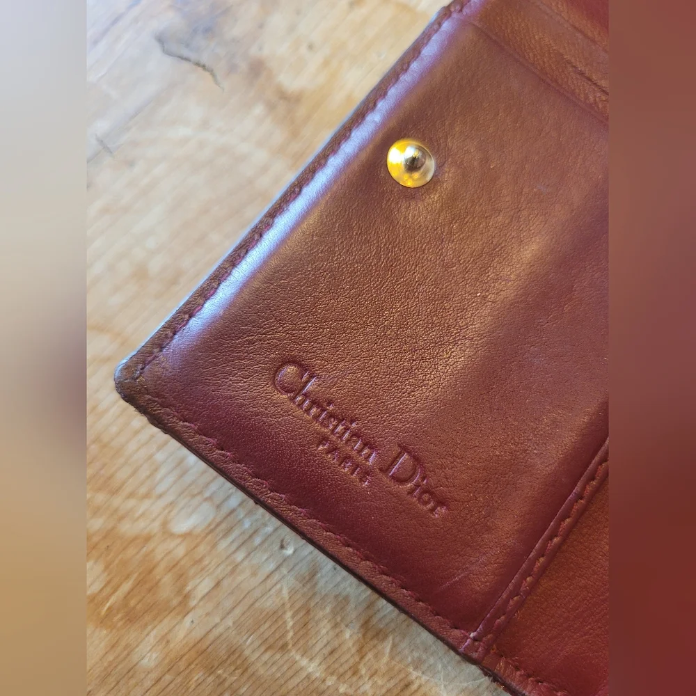Christian Dior Red Patent Wallet
